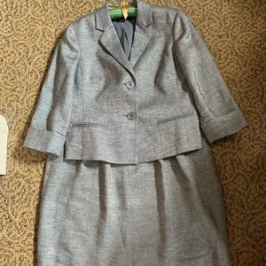 Elegant silver petite woman’s suit